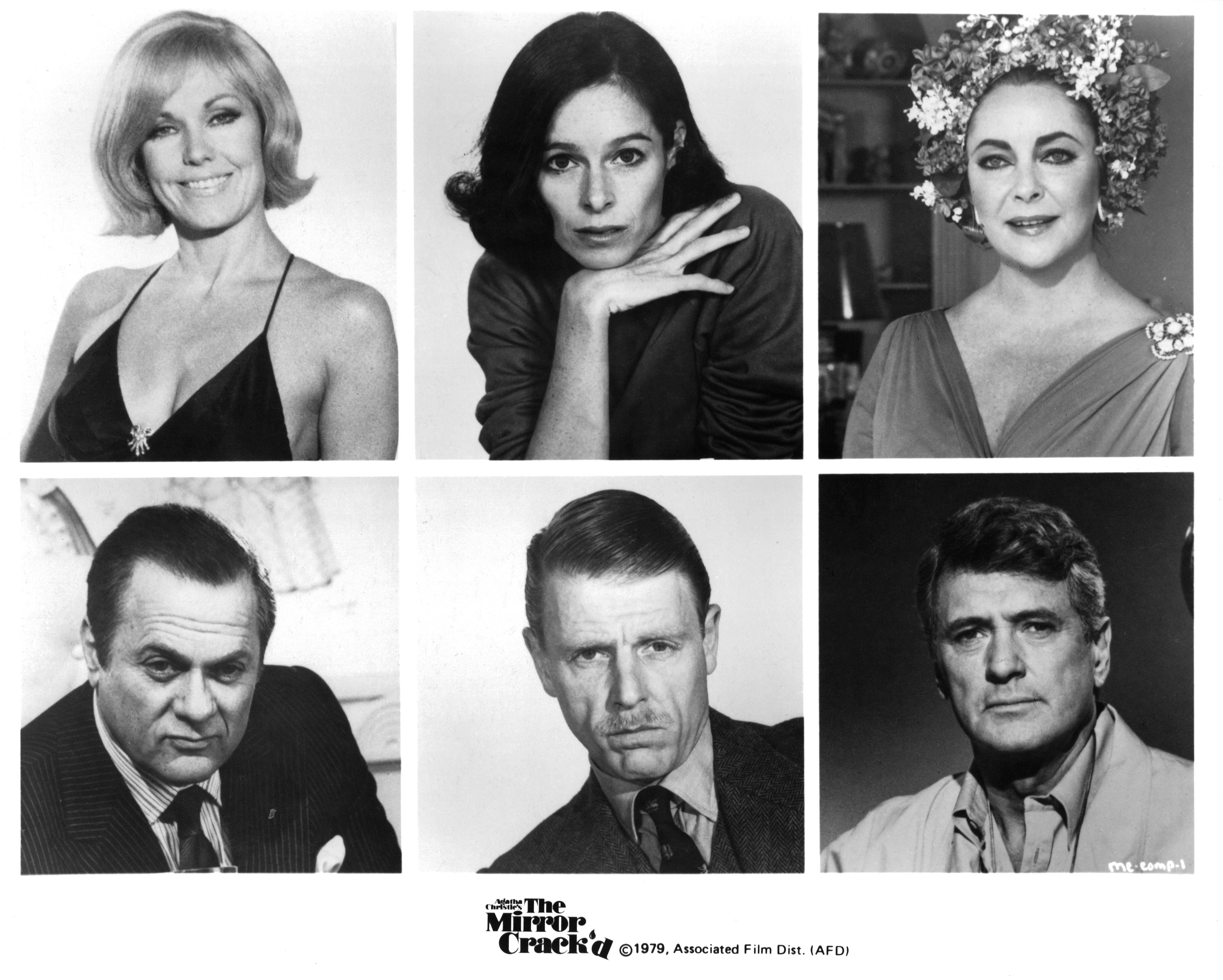 Still of Elizabeth Taylor, Tony Curtis, Geraldine Chaplin, Rock Hudson, Kim Novak and Edward Fox in The Mirror Crack'd (1980)