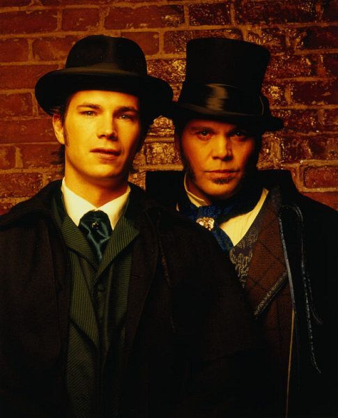 Vincent D'Onofrio and James D'Arcy in Sherlock (2002)