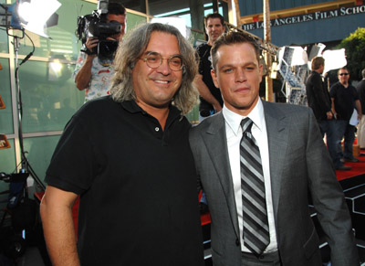 Matt Damon and Paul Greengrass at event of Bornas. Galutinis tikslas (2007)