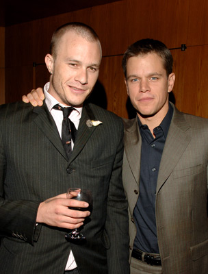 Matt Damon and Heath Ledger at event of The Brothers Grimm (2005)