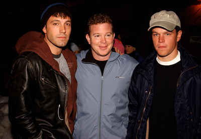 Ben Affleck, Matt Damon and Pete Jones at event of Stolen Summer (2002)