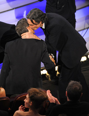 George Clooney and Daniel Day-Lewis at event of The 80th Annual Academy Awards (2008)