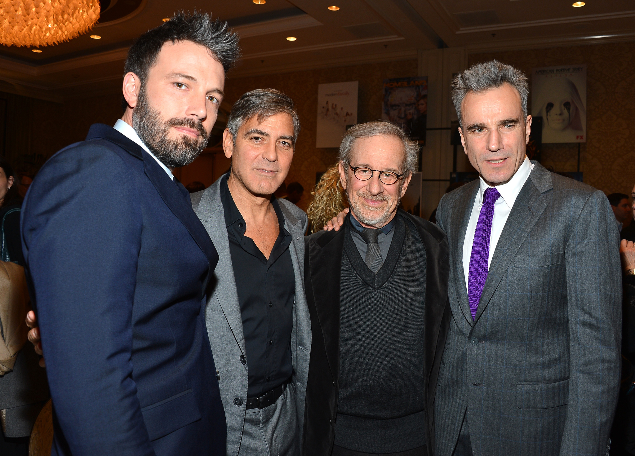 Ben Affleck, George Clooney, Steven Spielberg, and Daniel Day-Lewis attend the 13th Annual AFI Awards.