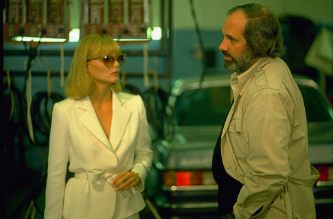 Michelle Pfeiffer and Brian De Palma in Scarface (1983)