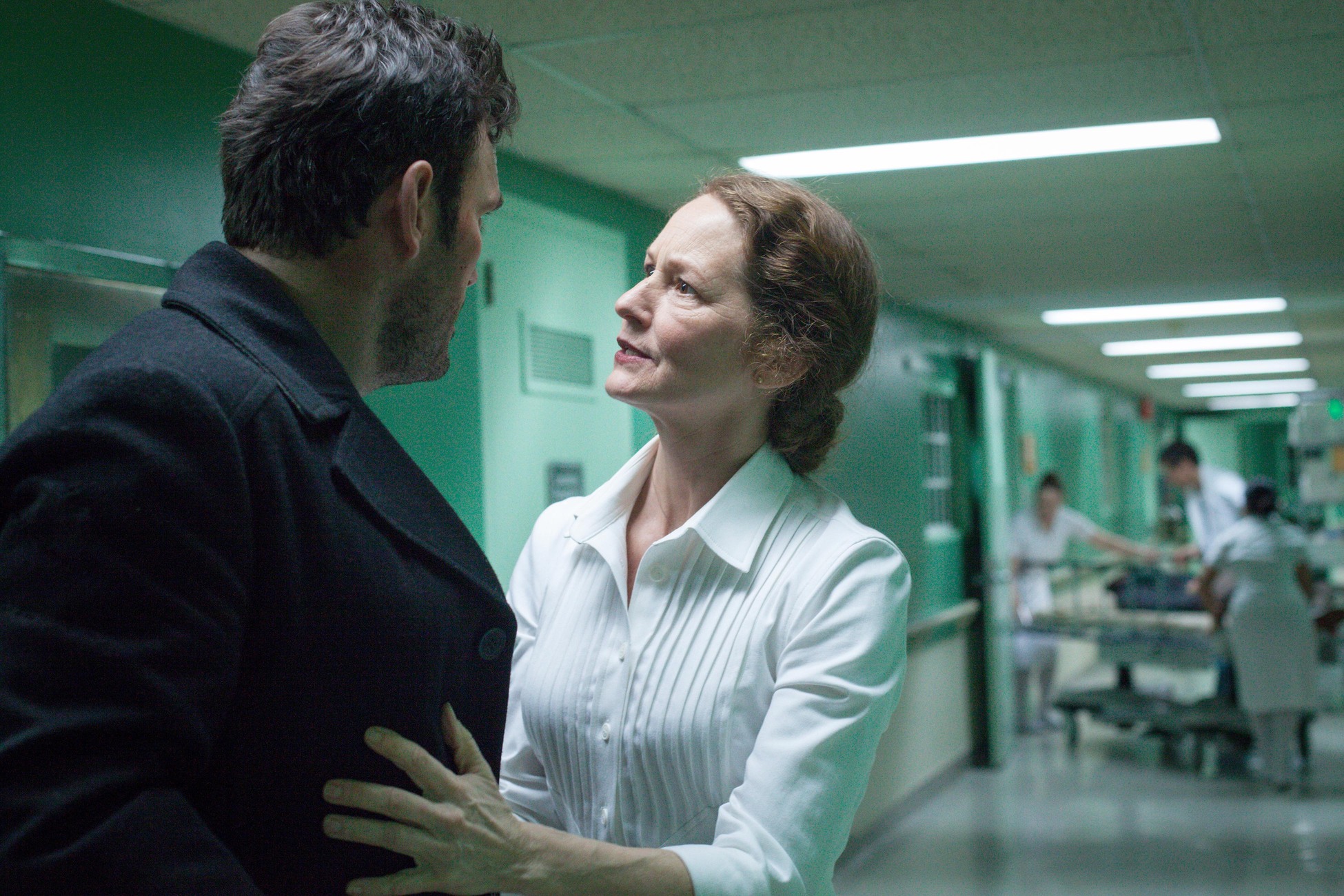 Still of Matt Dillon and Melissa Leo in Wayward Pines (2015)