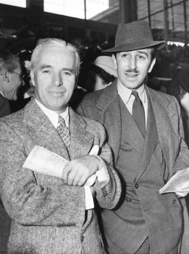 Charles Chaplin and Walt Disney at the race track, 1939, I.V.