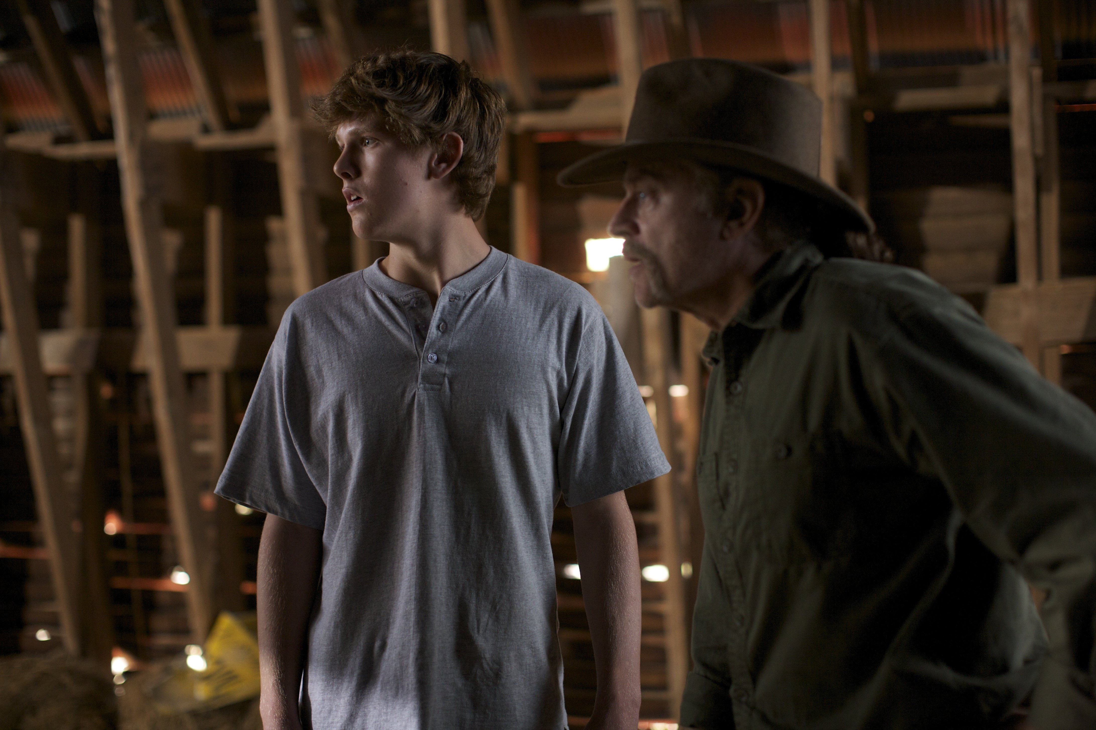 Spencer Daniels and Brad Dourif on the set of Last Kind Words.