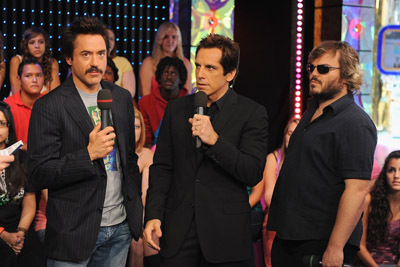 Robert Downey Jr., Ben Stiller and Jack Black at event of Griaustinis tropikuose (2008)