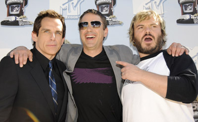 Robert Downey Jr., Ben Stiller and Jack Black at event of 2008 MTV Movie Awards (2008)