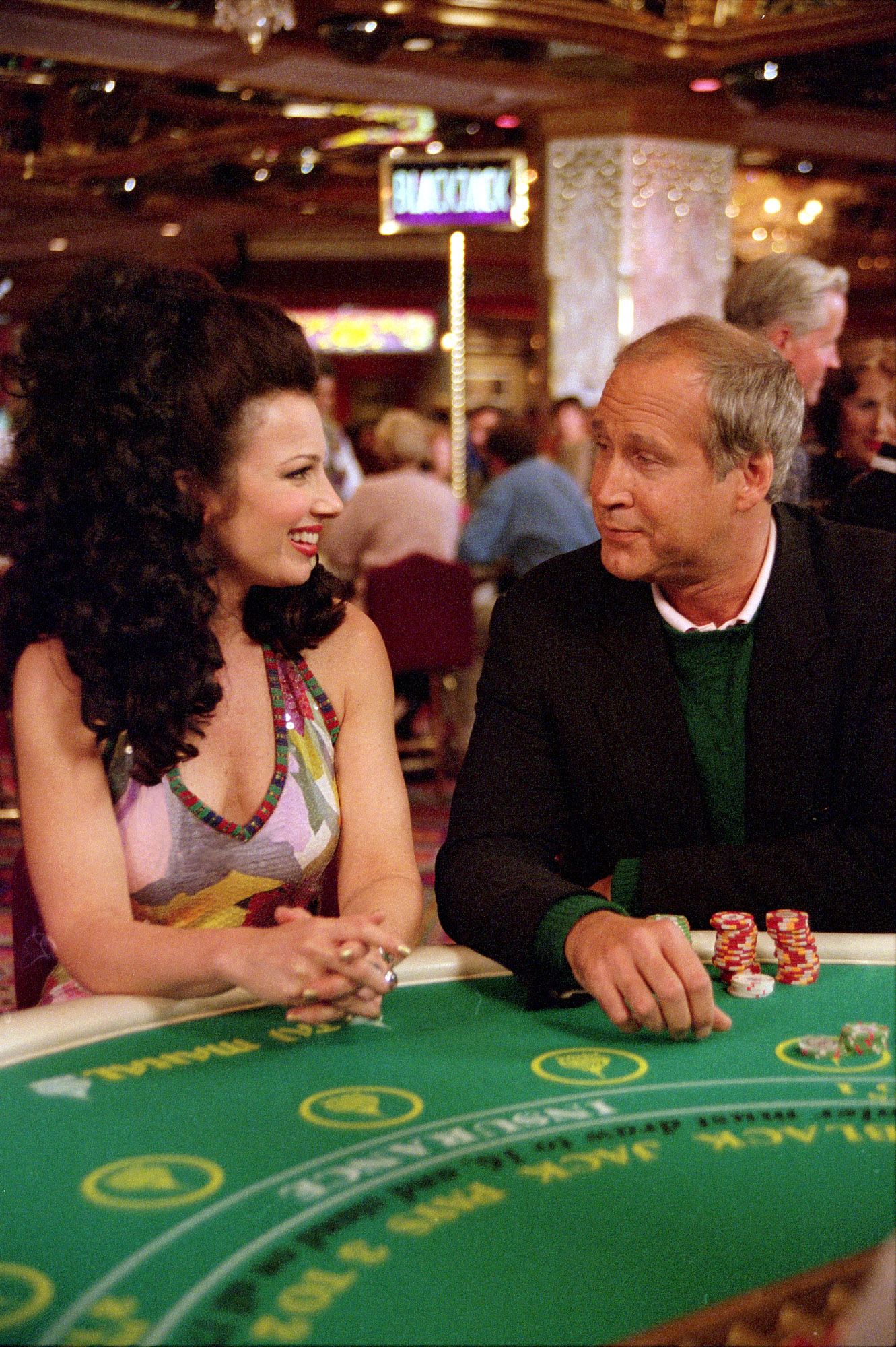 Still of Chevy Chase and Fran Drescher in The Nanny (1993)
