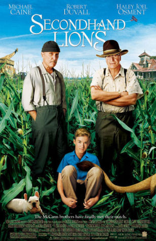 Michael Caine, Robert Duvall and Haley Joel Osment in Secondhand Lions (2003)