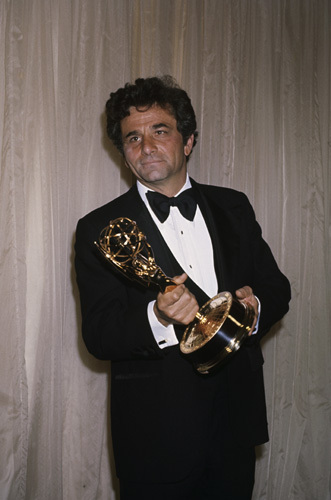 Peter Falk with his Emmy Award circa 1980s