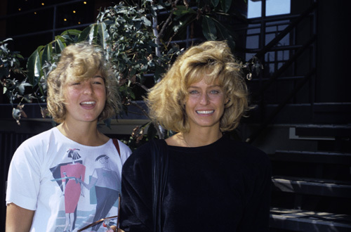 Tatum O'Neal and Farrah Fawcett circa 1980s
