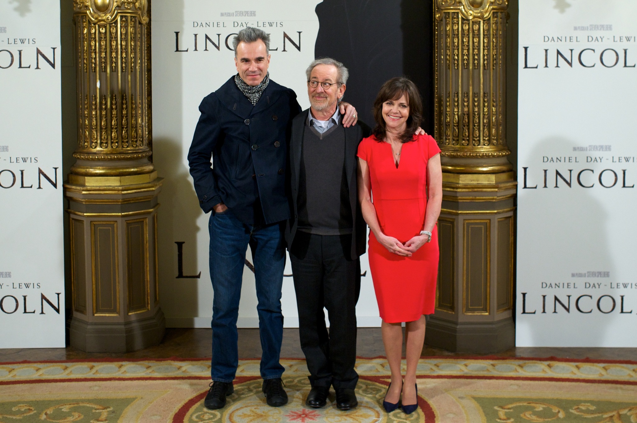 Daniel Day-Lewis, Steven Spielberg and Sally Field attend the 