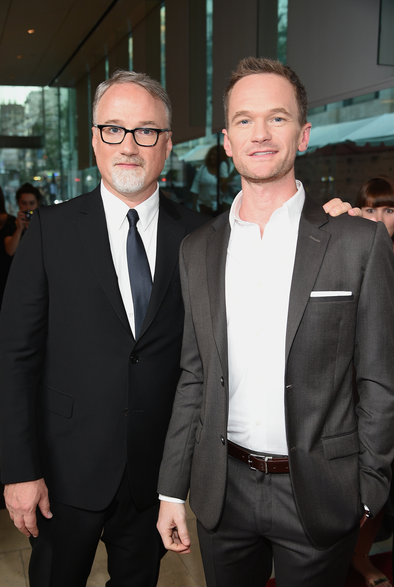 David Fincher and Neil Patrick Harris at event of Dingusi (2014)