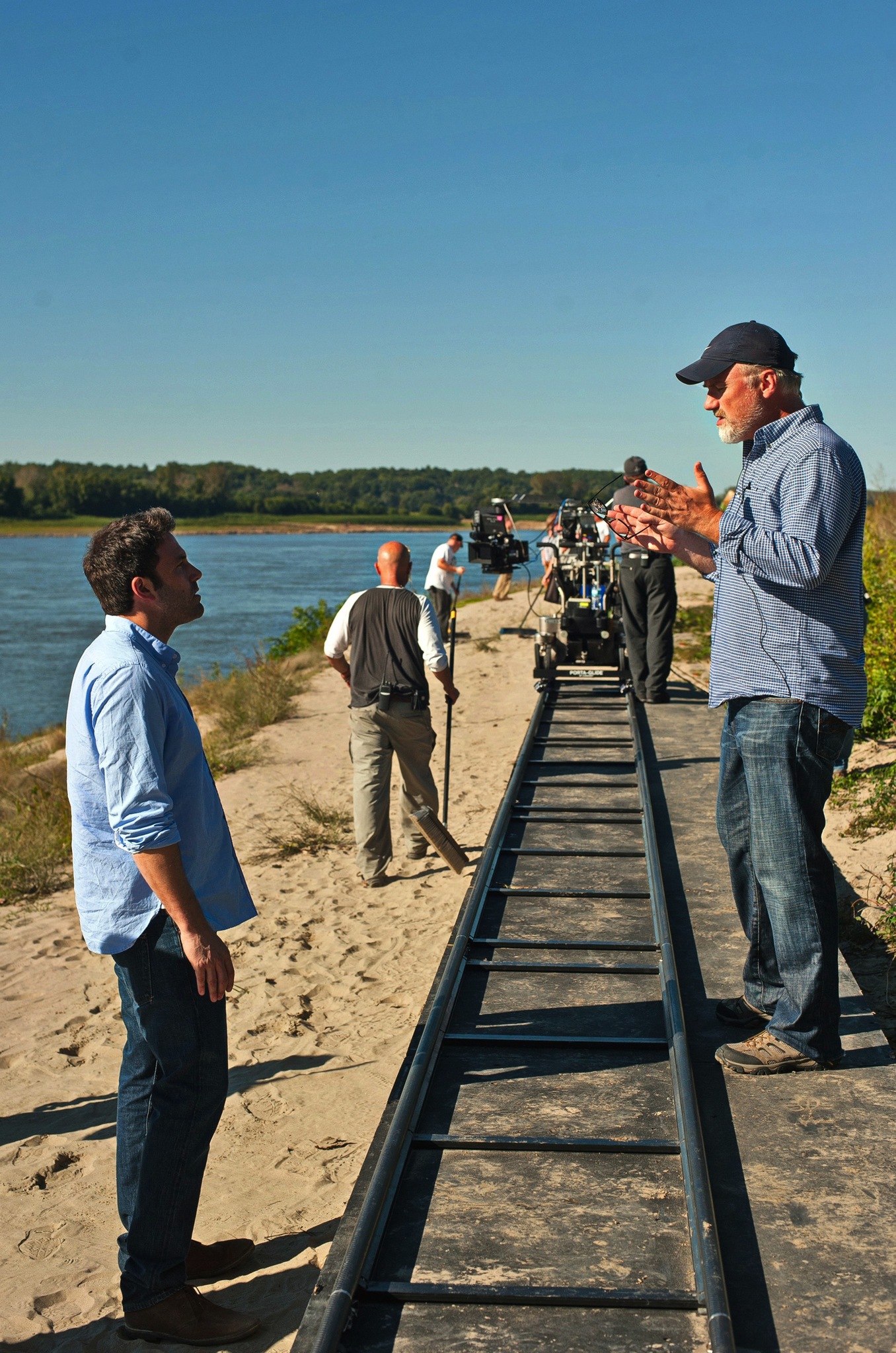 Ben Affleck and David Fincher in Dingusi (2014)