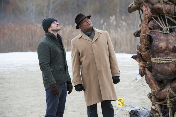 Still of Laurence Fishburne and Hugh Dancy in Hanibalas (2013)