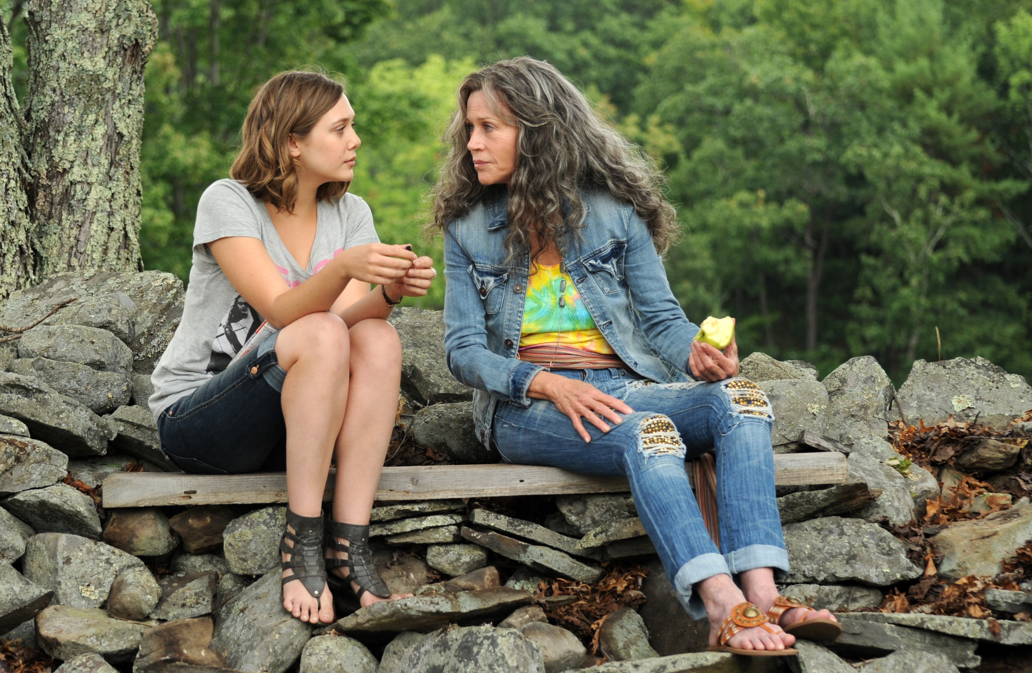 Still of Jane Fonda and Elizabeth Olsen in Peace, Love, & Misunderstanding (2011)