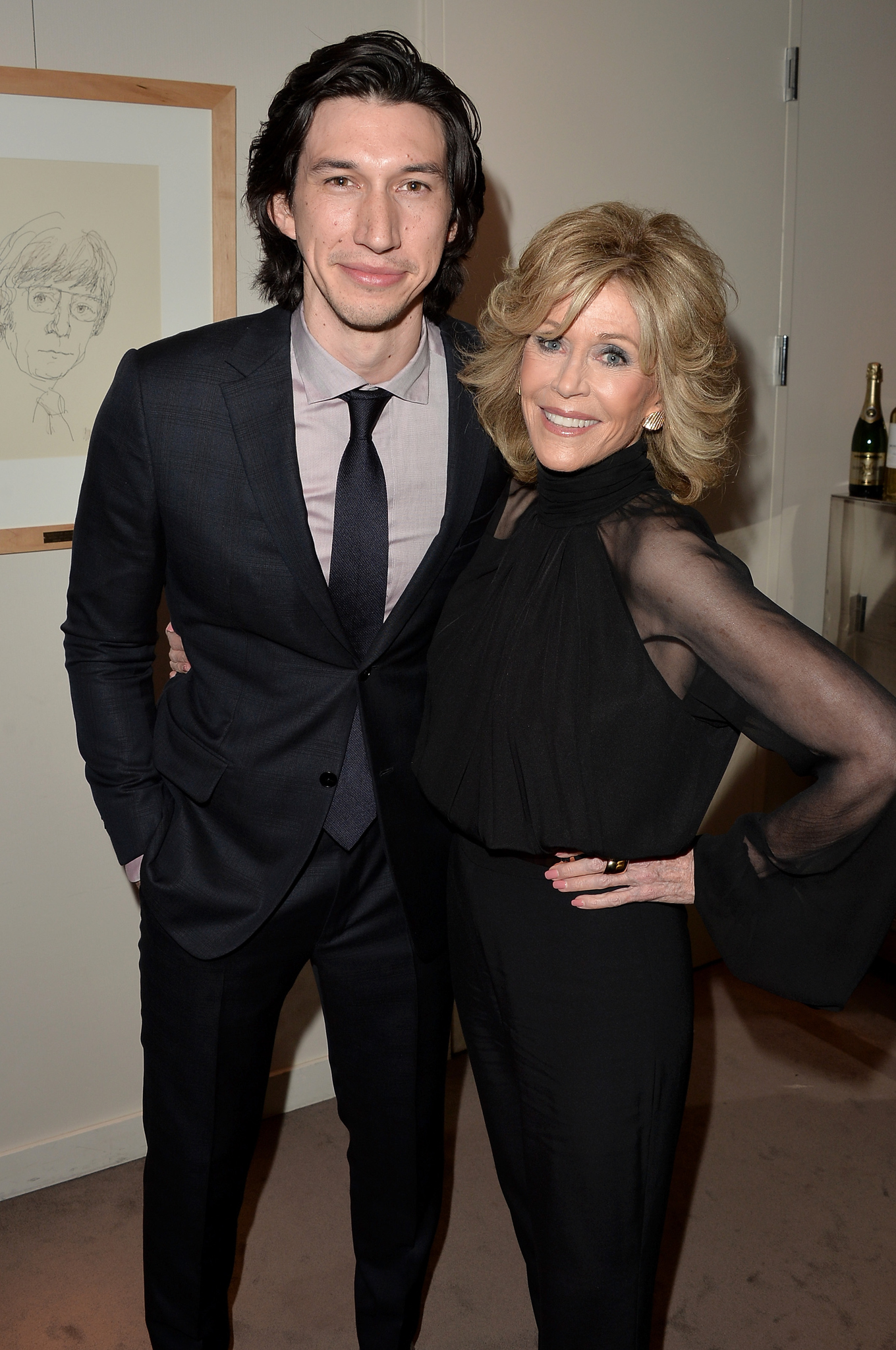 Jane Fonda and Adam Driver at event of This Is Where I Leave You (2014)