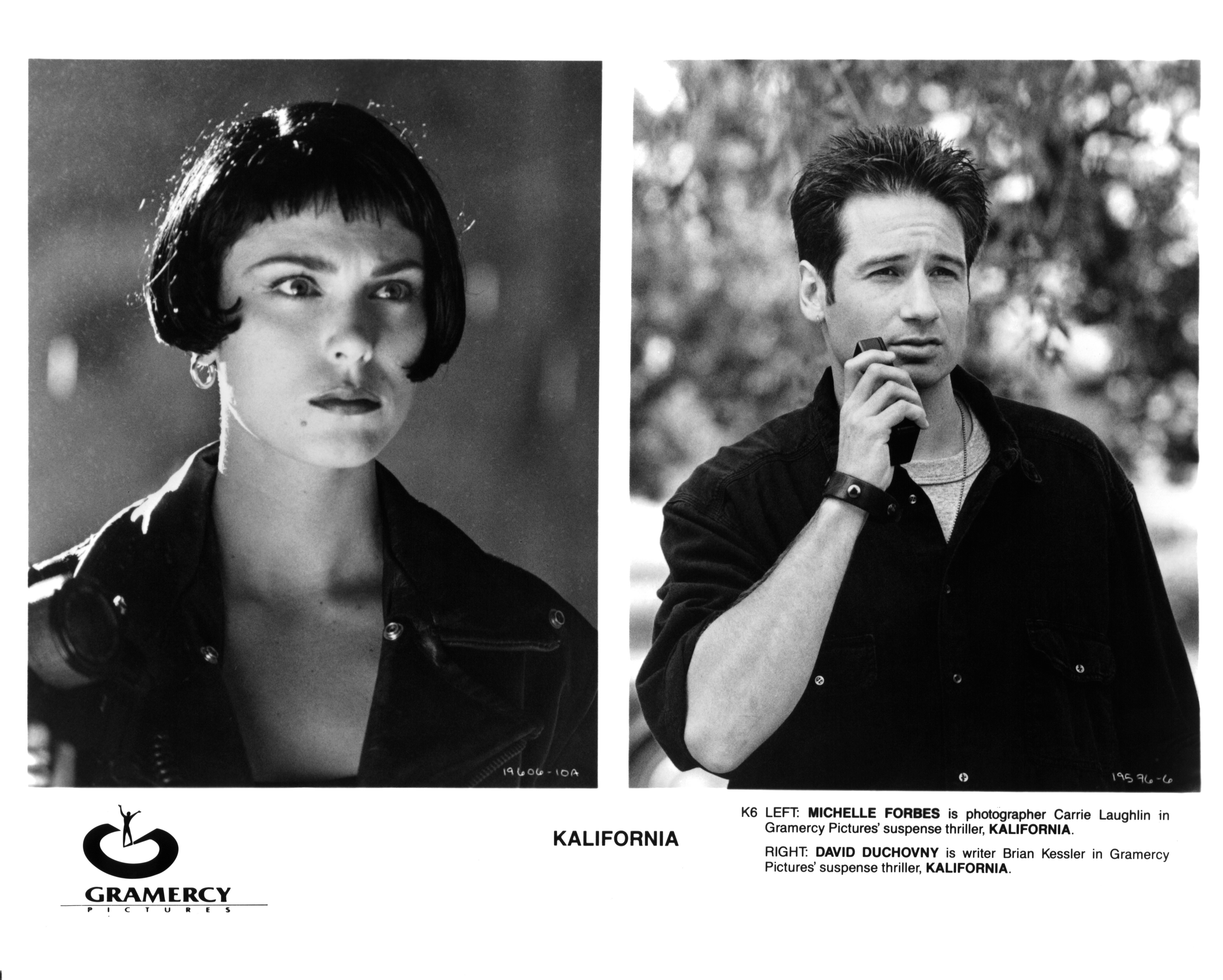 Still of David Duchovny and Michelle Forbes in Kalifornia (1993)