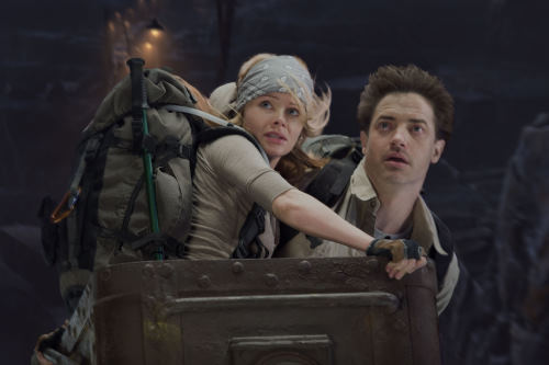 Still of Brendan Fraser and Anita Briem in Journey to the Center of the Earth (2008)