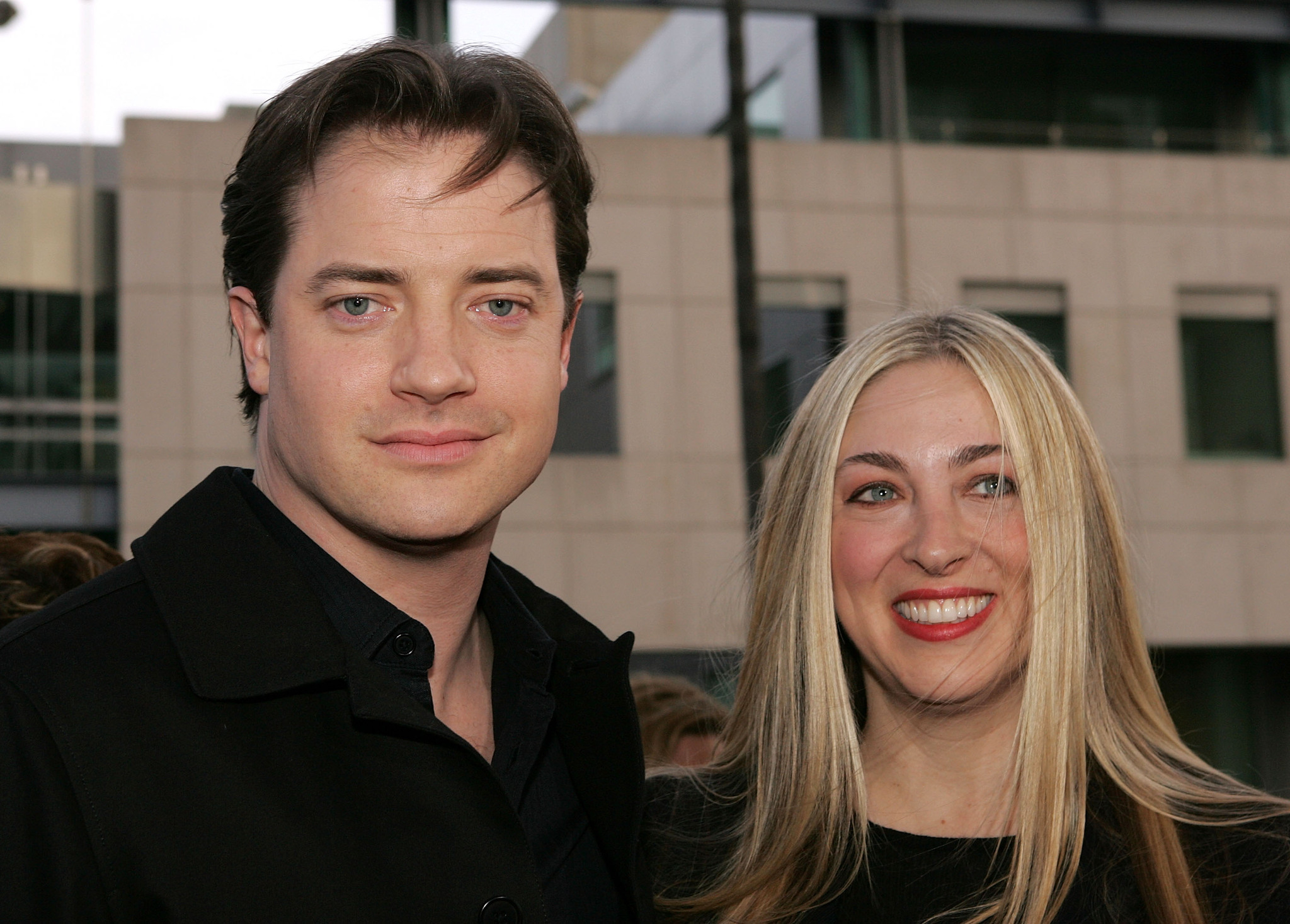 Brendan Fraser and Afton Smith