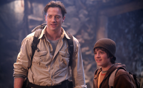 Still of Brendan Fraser and Josh Hutcherson in Journey to the Center of the Earth (2008)