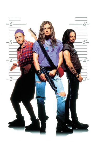 Steve Buscemi, Brendan Fraser and Adam Sandler in Airheads (1994)