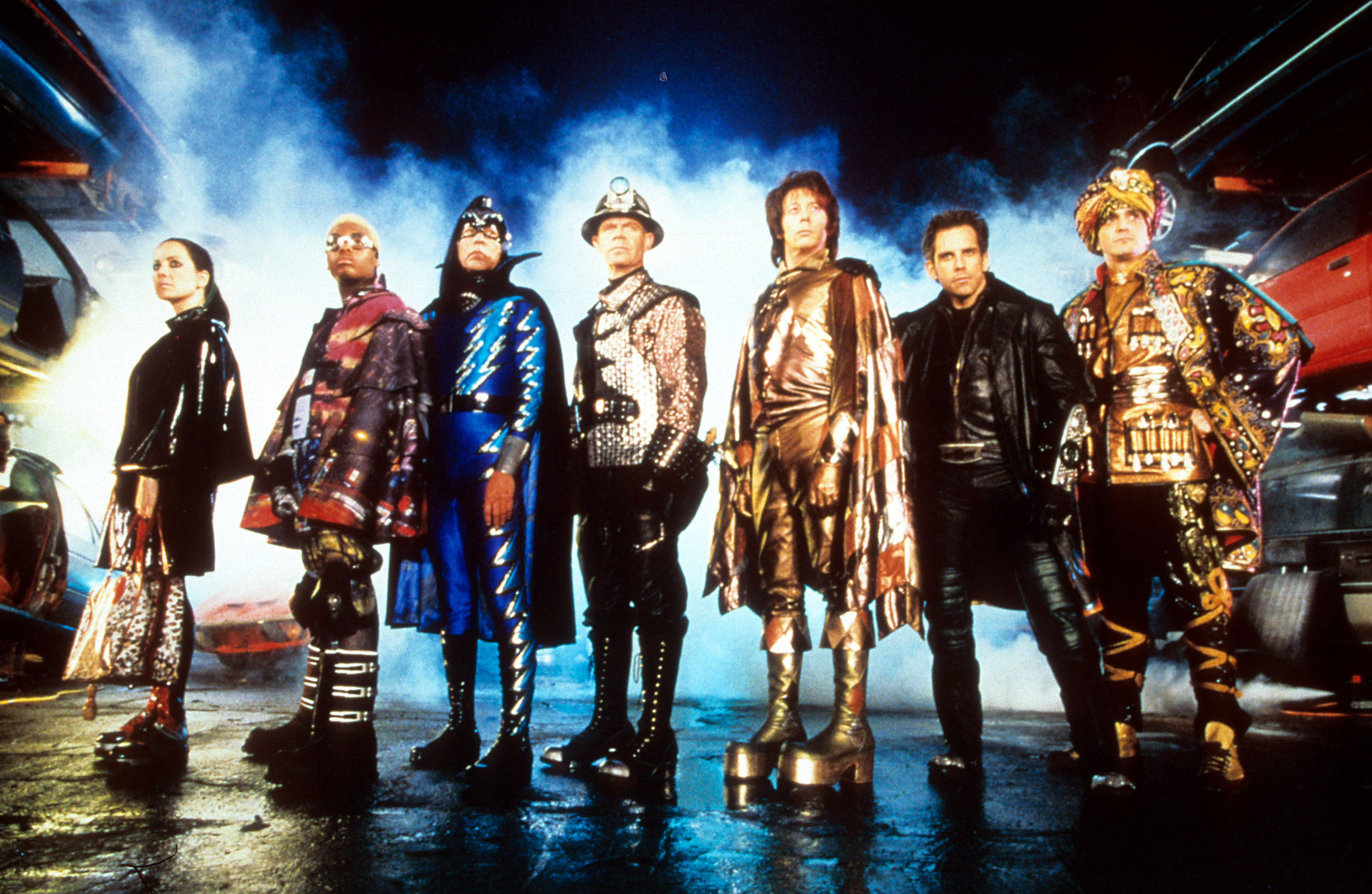 Still of Hank Azaria, Janeane Garofalo, William H. Macy and Ben Stiller in Mystery Men (1999)