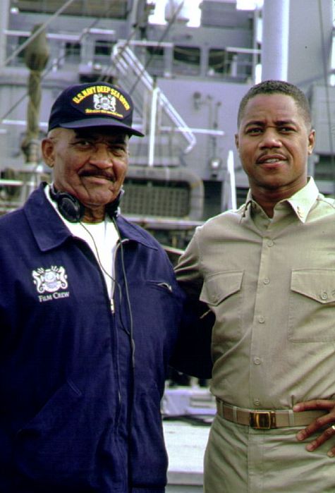 Cuba Gooding Jr. with the real Carl Brashear (photo credit: Matthew Cazier)