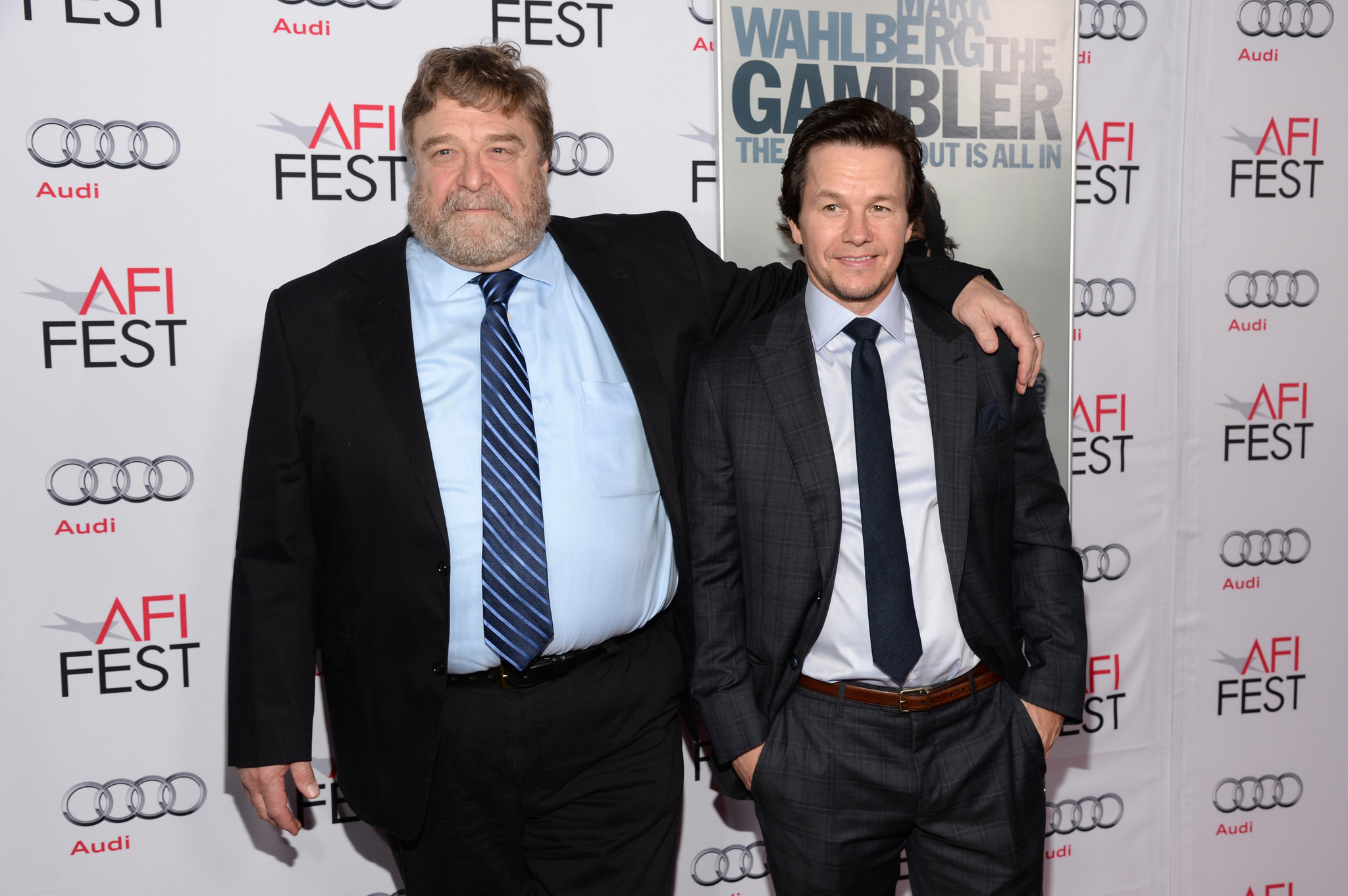Mark Wahlberg and John Goodman at event of The Gambler (2014)