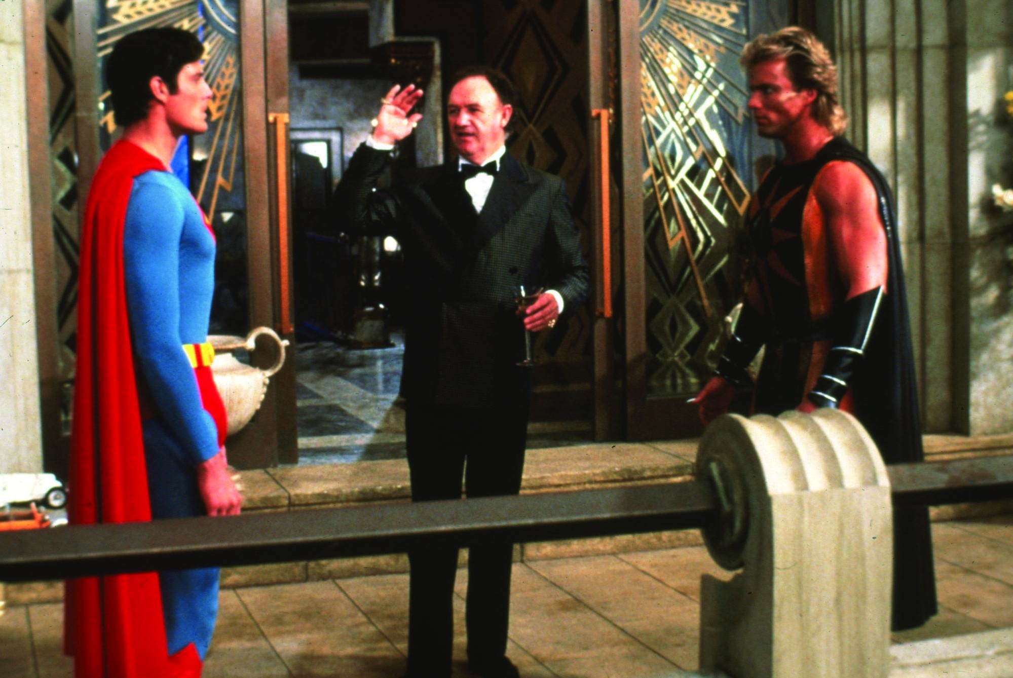 Still of Gene Hackman and Christopher Reeve in Superman IV: The Quest for Peace (1987)