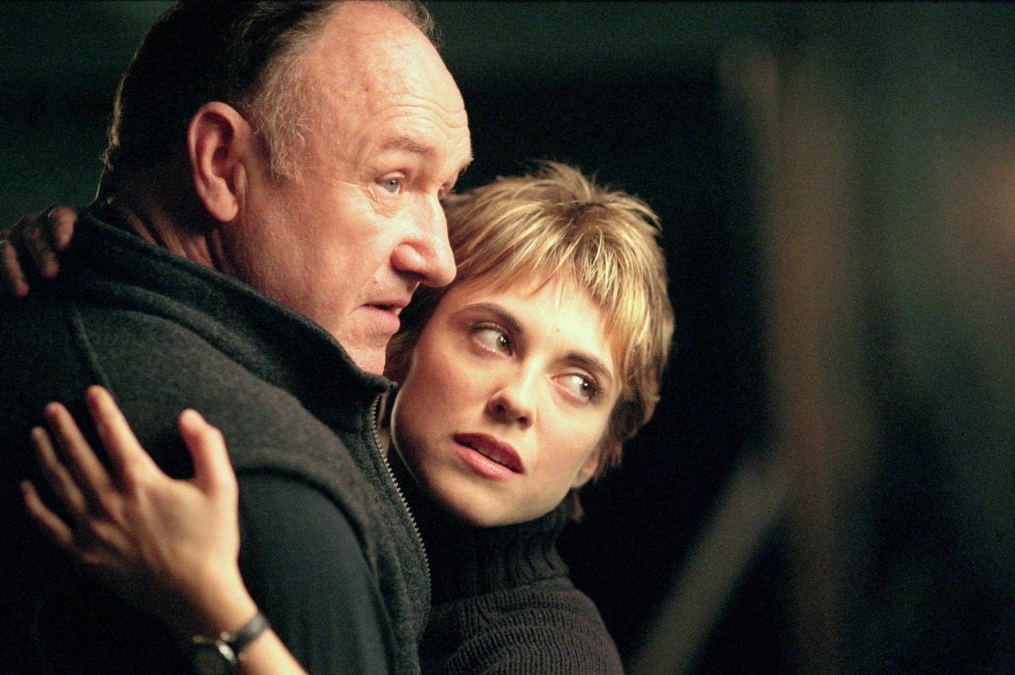 Still of Gene Hackman and Rebecca Pidgeon in Heist (2001)
