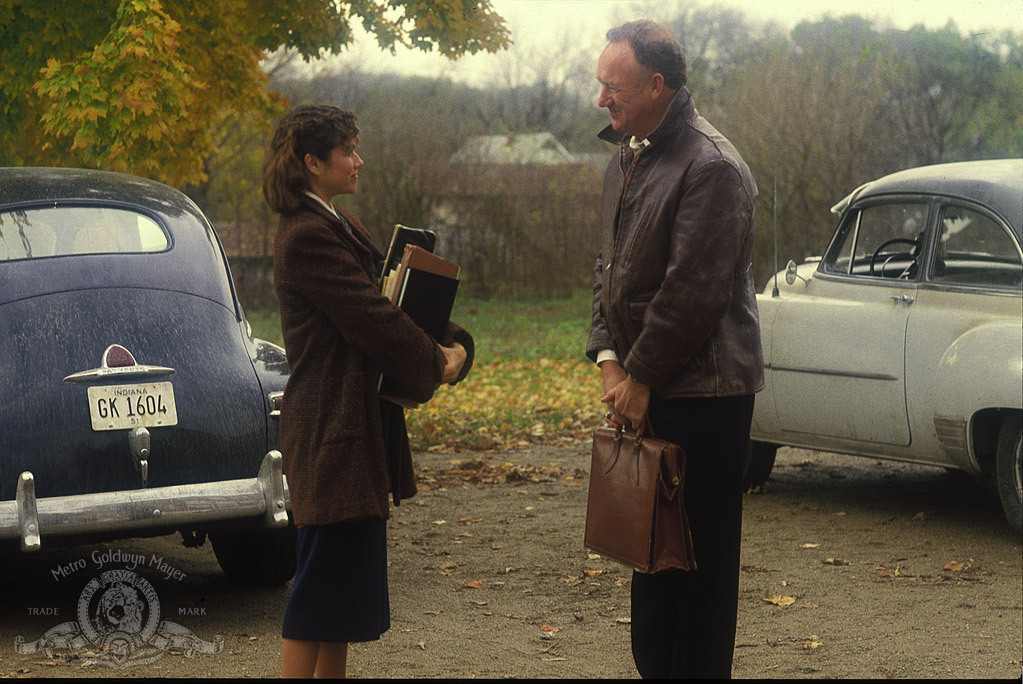 Still of Gene Hackman and Barbara Hershey in Hoosiers (1986)
