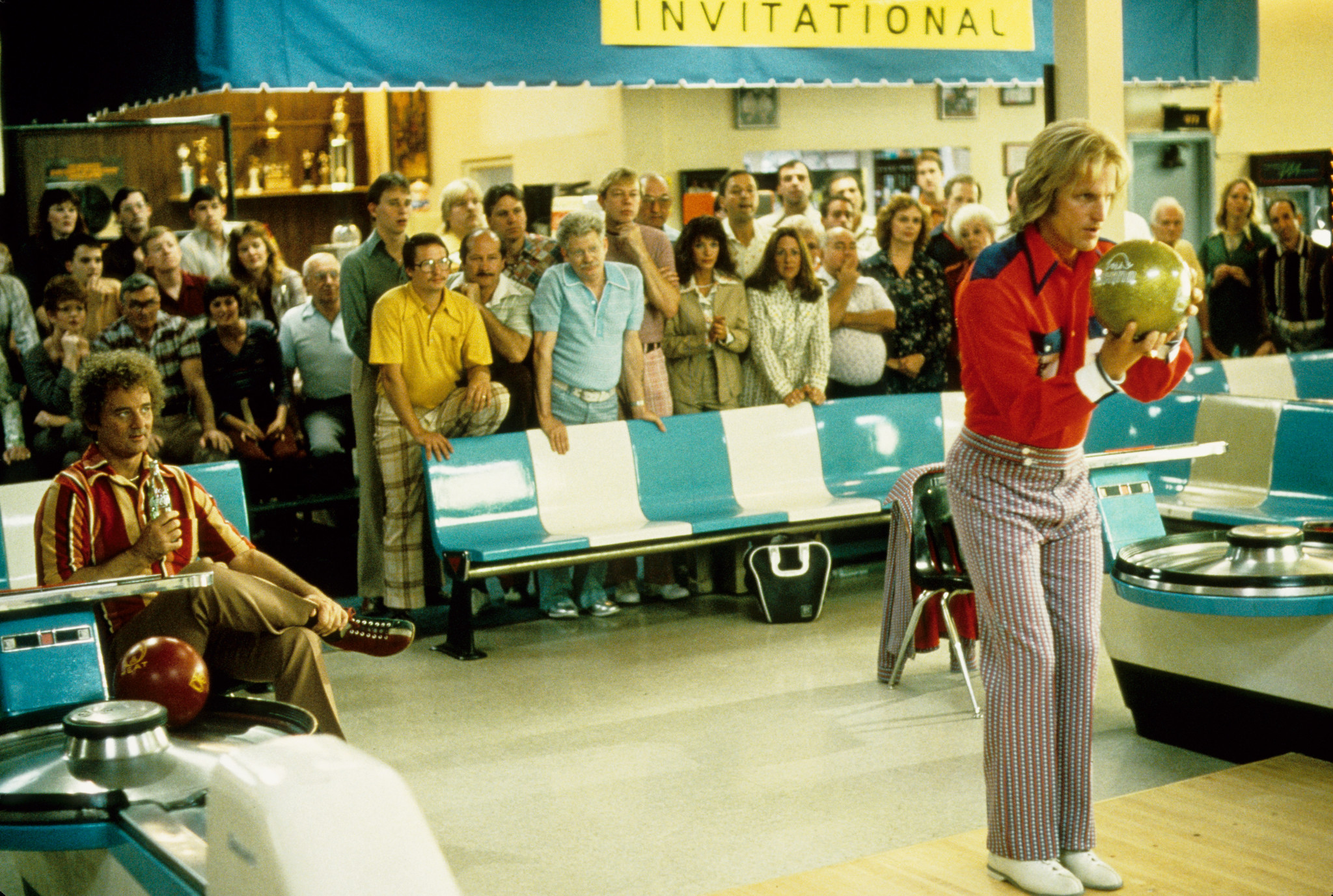 Still of Bill Murray and Woody Harrelson in Kingpin (1996)