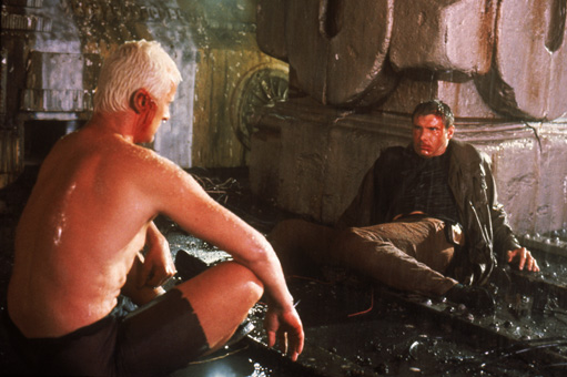 Still of Harrison Ford and Rutger Hauer in Begantis asmenimis (1982)