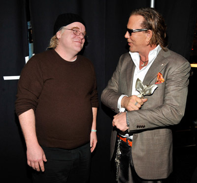 Philip Seymour Hoffman and Mickey Rourke