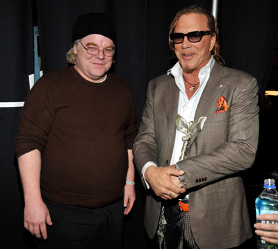 Philip Seymour Hoffman and Mickey Rourke