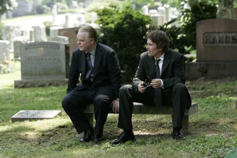 Still of Ethan Hawke and Philip Seymour Hoffman in Before the Devil Knows You're Dead (2007)