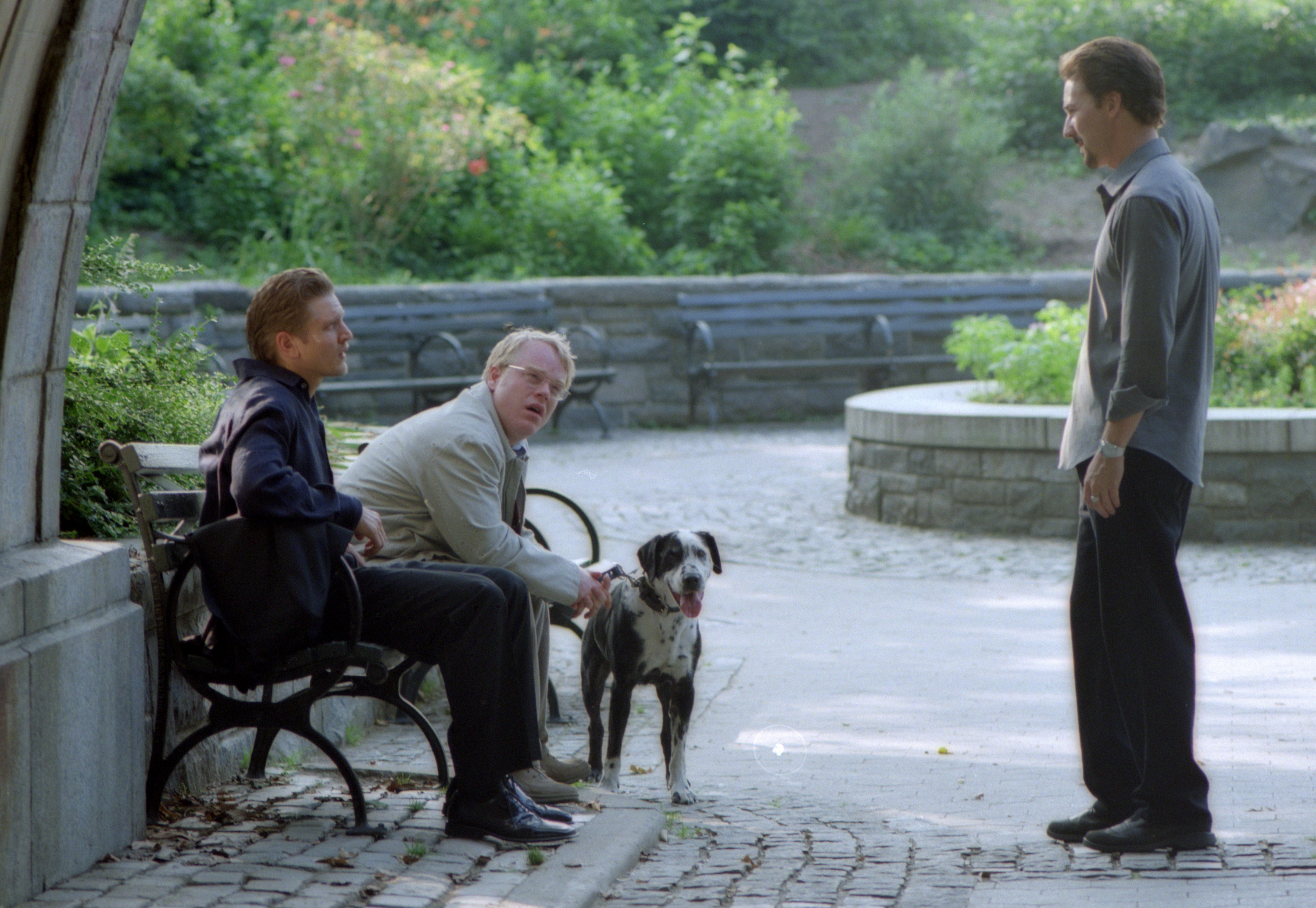 Still of Philip Seymour Hoffman, Edward Norton and Barry Pepper in 25-a valanda (2002)