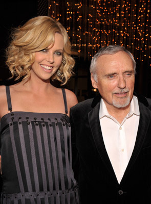 Charlize Theron and Dennis Hopper at event of Sleepwalking (2008)