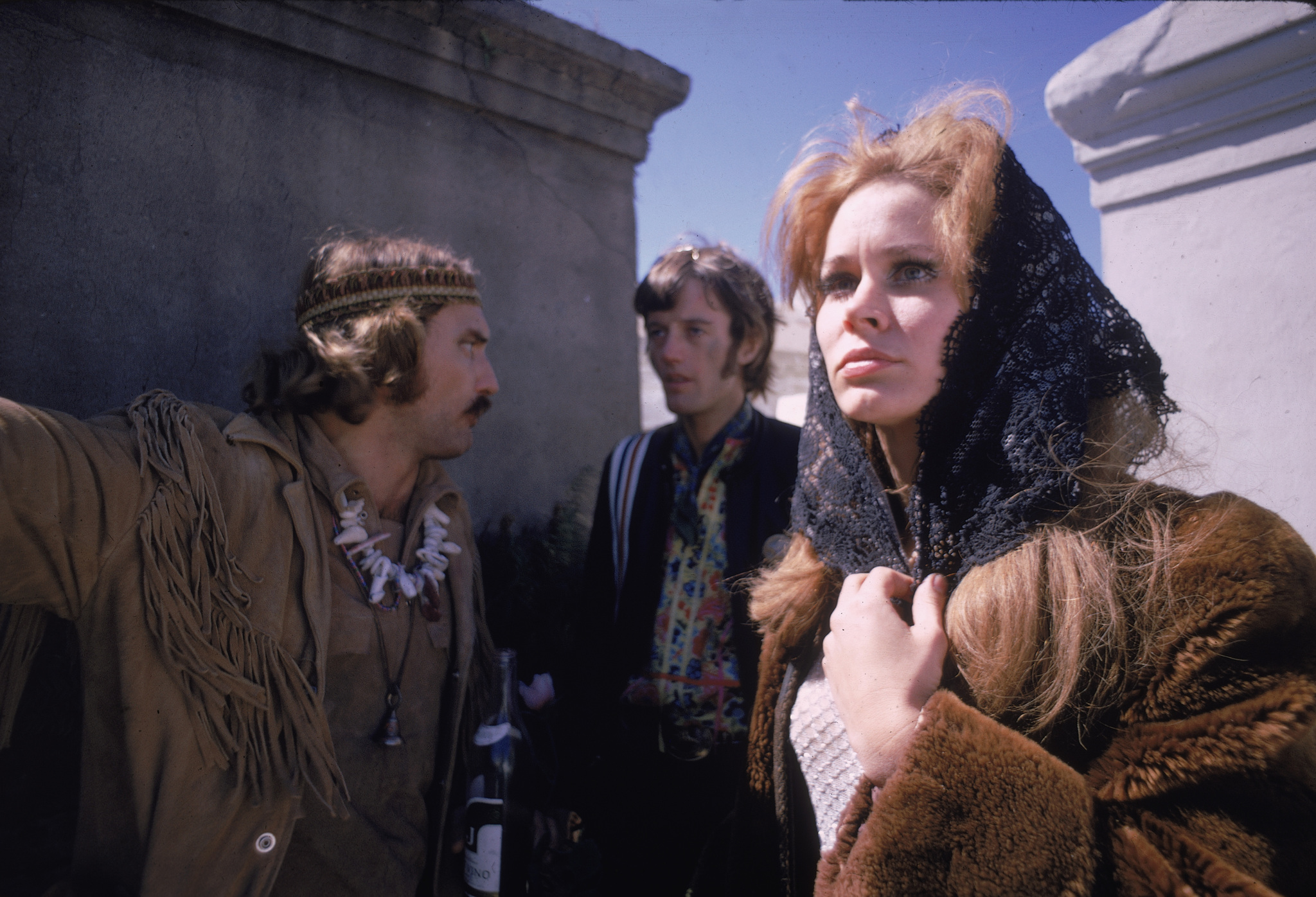Dennis Hopper, Karen Black and Peter Fonda at event of Easy Rider (1969)