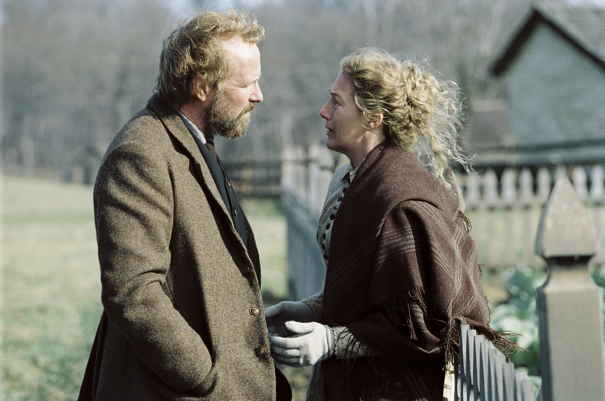 Still of William Hurt and Jayne Atkinson in The Village (2004)