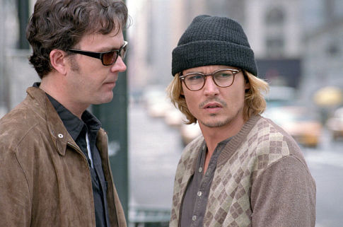 Still of Johnny Depp and Timothy Hutton in Secret Window (2004)