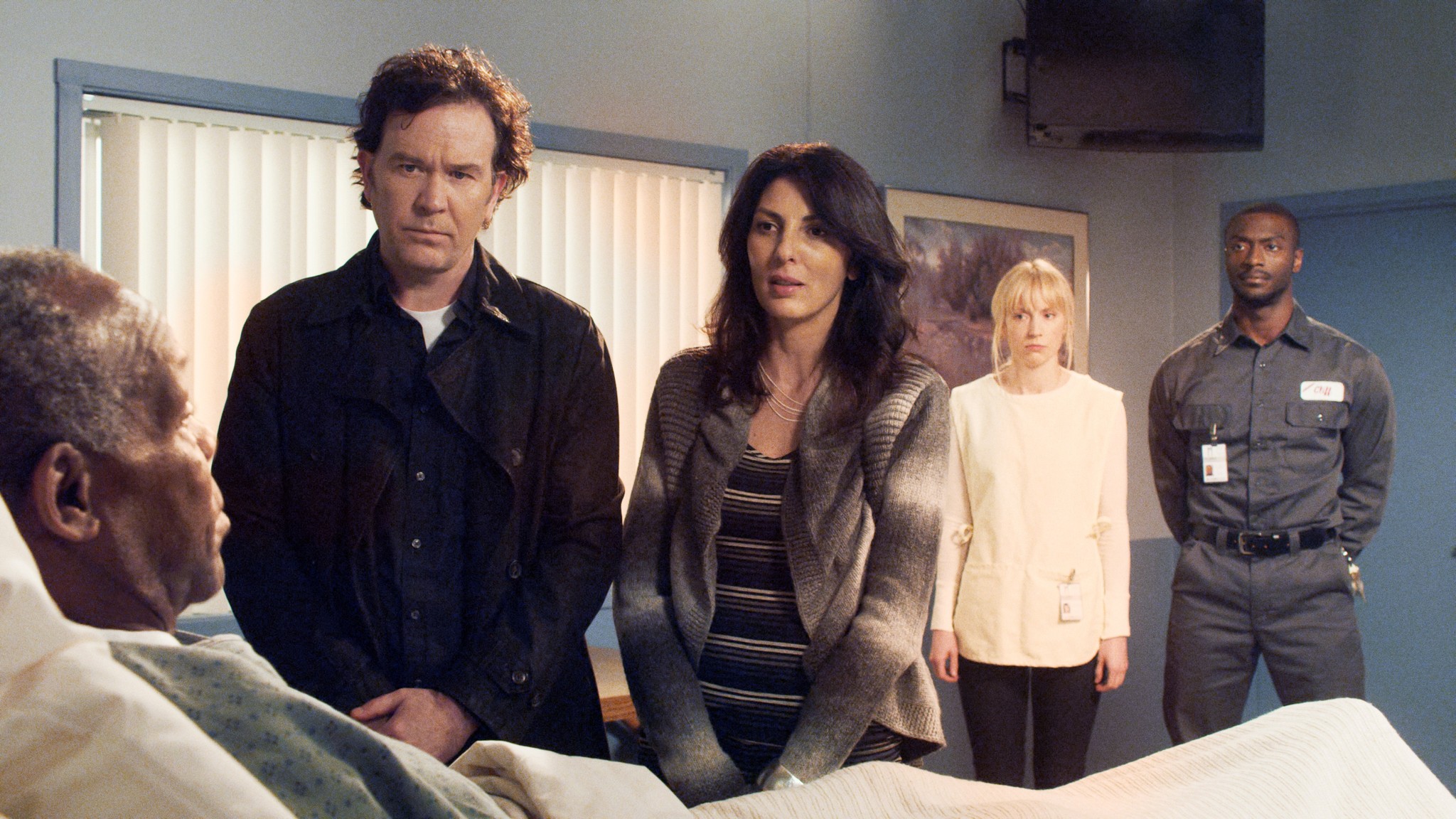 Still of Danny Glover, Timothy Hutton, Gina Bellman and Beth Riesgraf in Svieto lygintojai: The Van Gogh Job (2011)