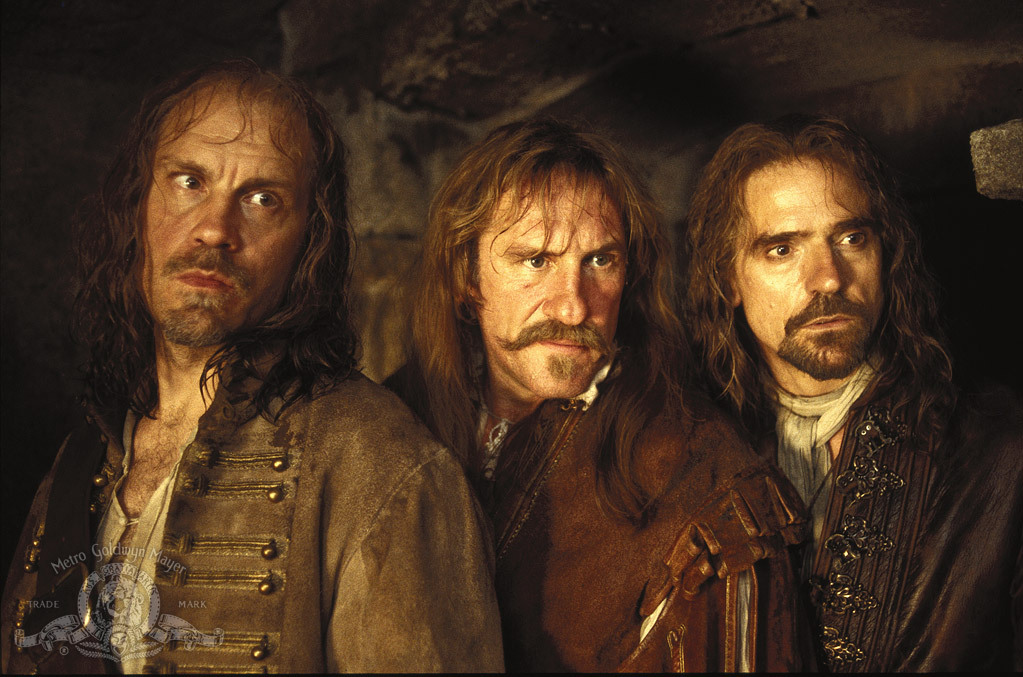 Still of Gérard Depardieu, Jeremy Irons and John Malkovich in The Man in the Iron Mask (1998)