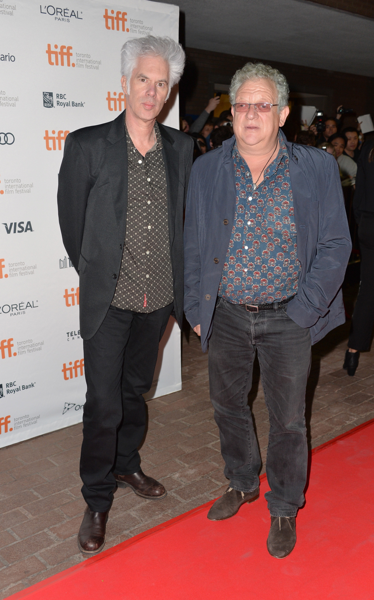 Jim Jarmusch and Jeremy Thomas at event of Isgyvena tik mylintys (2013)