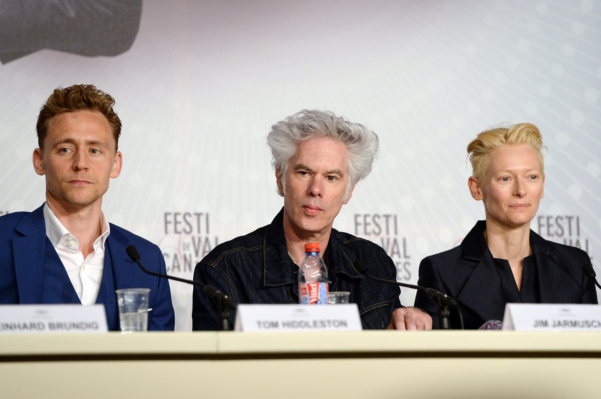 Jim Jarmusch, Tilda Swinton and Tom Hiddleston at event of Isgyvena tik mylintys (2013)