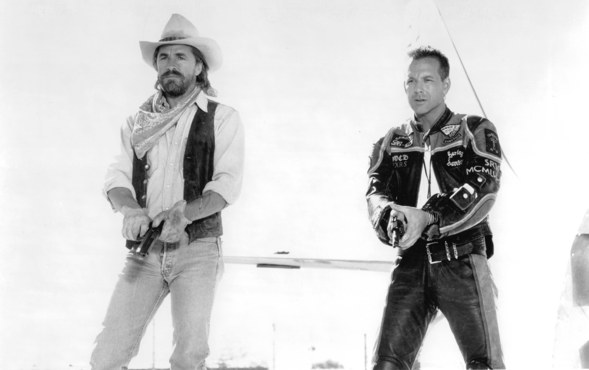 Still of Don Johnson and Mickey Rourke in Harley Davidson and the Marlboro Man (1991)