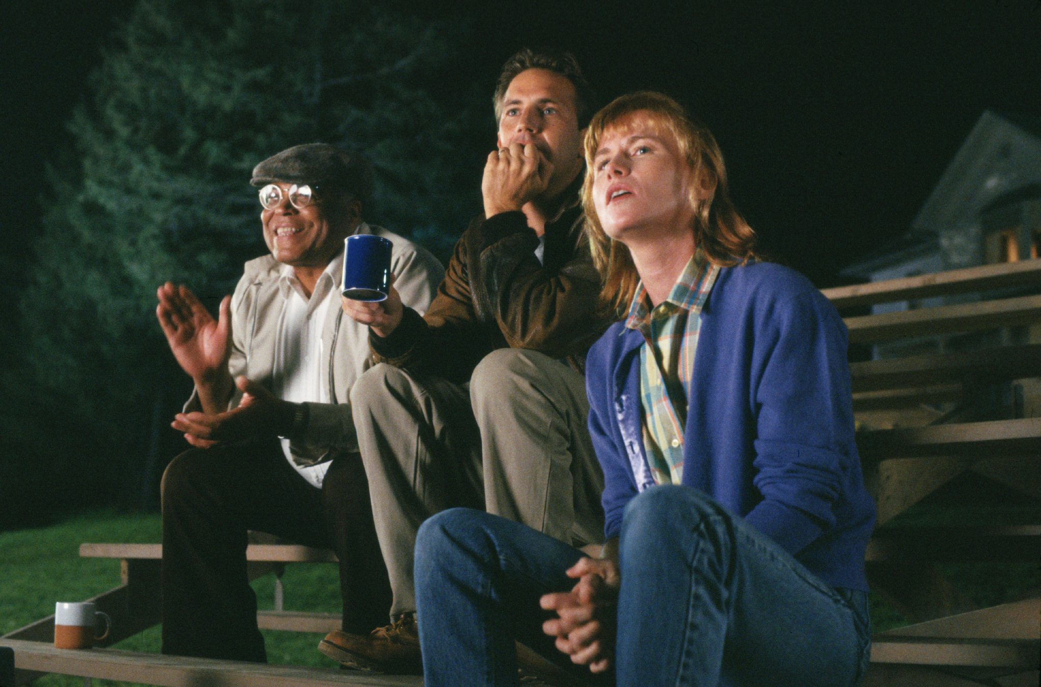 Still of Kevin Costner, James Earl Jones and Amy Madigan in Field of Dreams (1989)